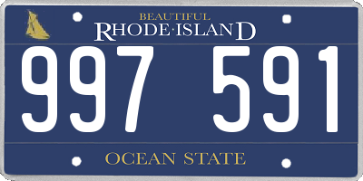 RI license plate 997591