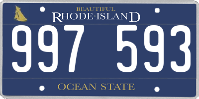 RI license plate 997593