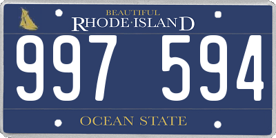 RI license plate 997594