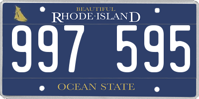 RI license plate 997595