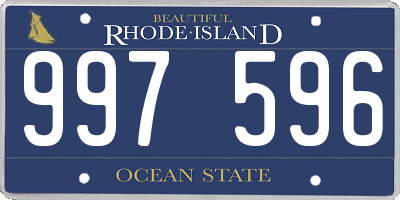 RI license plate 997596