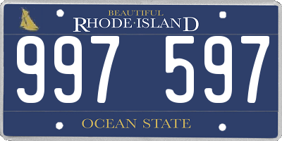 RI license plate 997597