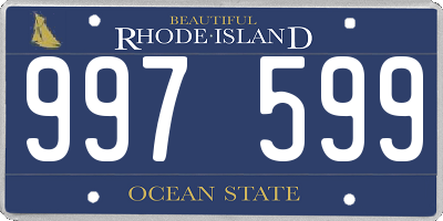 RI license plate 997599