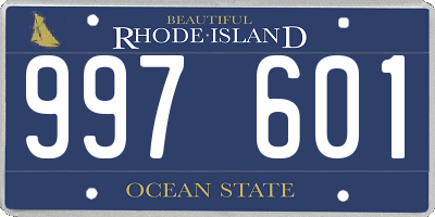 RI license plate 997601