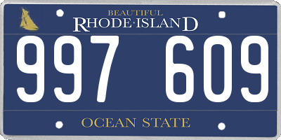 RI license plate 997609