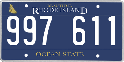 RI license plate 997611