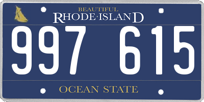 RI license plate 997615