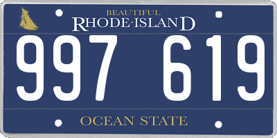 RI license plate 997619