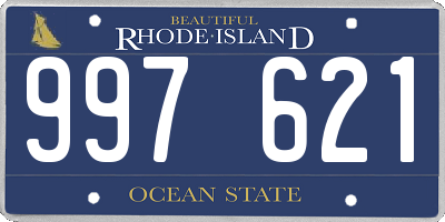 RI license plate 997621