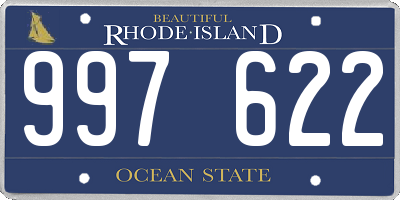 RI license plate 997622