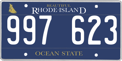 RI license plate 997623