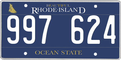 RI license plate 997624