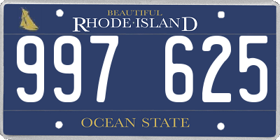 RI license plate 997625