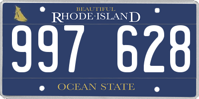 RI license plate 997628