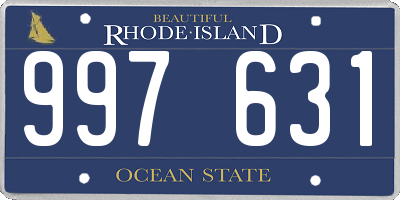 RI license plate 997631