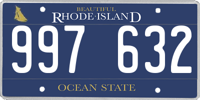 RI license plate 997632