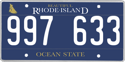 RI license plate 997633