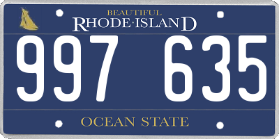 RI license plate 997635