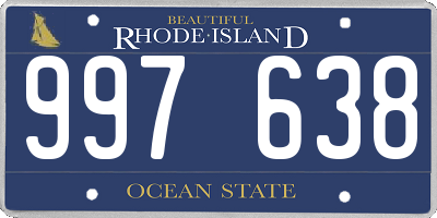 RI license plate 997638