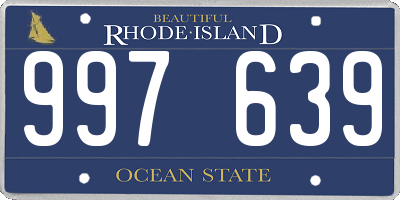 RI license plate 997639