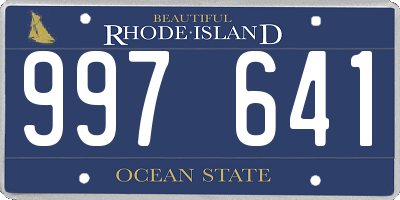 RI license plate 997641