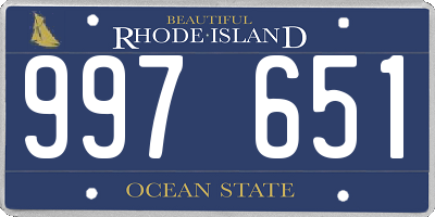 RI license plate 997651