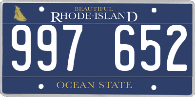 RI license plate 997652