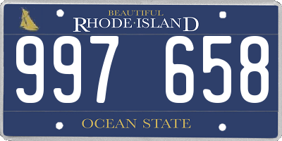 RI license plate 997658