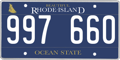 RI license plate 997660