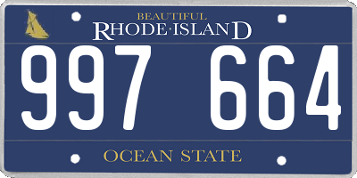 RI license plate 997664