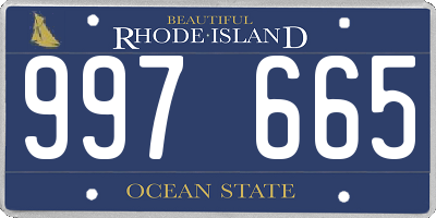 RI license plate 997665