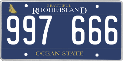 RI license plate 997666