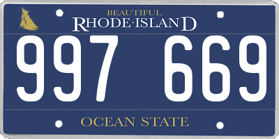 RI license plate 997669