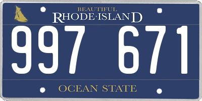 RI license plate 997671