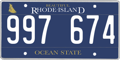 RI license plate 997674