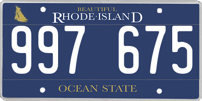 RI license plate 997675