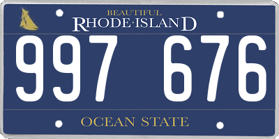 RI license plate 997676