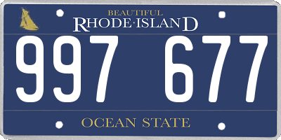 RI license plate 997677