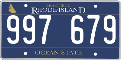 RI license plate 997679