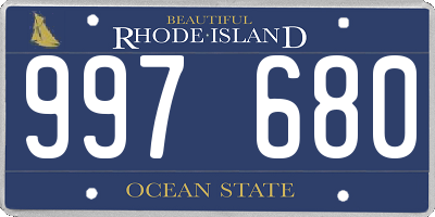 RI license plate 997680