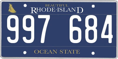 RI license plate 997684