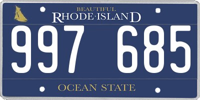 RI license plate 997685