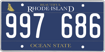 RI license plate 997686