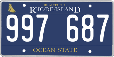 RI license plate 997687