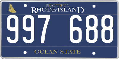 RI license plate 997688