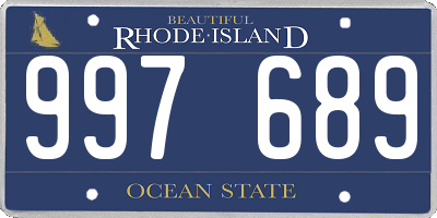 RI license plate 997689