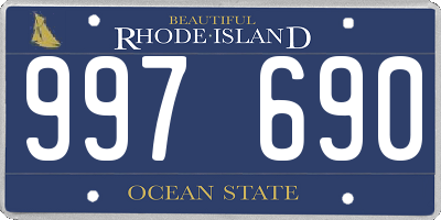 RI license plate 997690