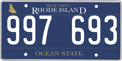 RI license plate 997693