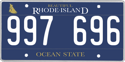 RI license plate 997696