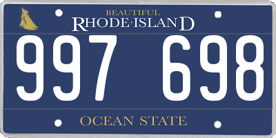 RI license plate 997698